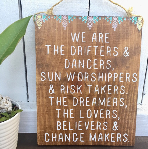 Dreamers Hand-Painted Sign
