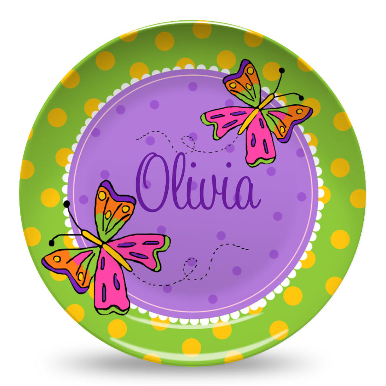 Microwave Safe Dinnerware Plate Butterflies Lavender Belle Design