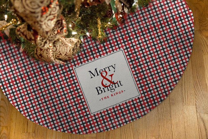 Tree Skirts Merry Bright Plaid Lavender Belle Design