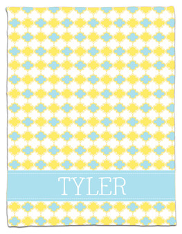 Blanket- Baby Blue and Yellow Clover