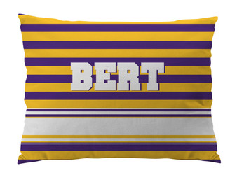 Dog Bed-PURPLE and GOLD RUGBY