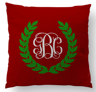 Pillows- Holiday Monogram Crest