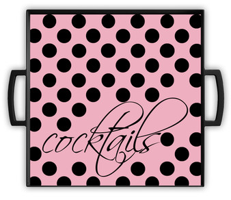 Cocktail Tray - Pink and Black Cocktails