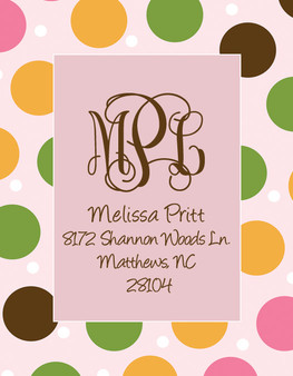 Address Stickers - Vintage Dot