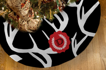 Tree Skirts - Abstract Deer Black