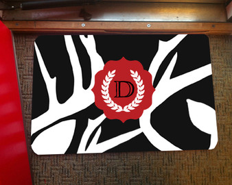 Doormat - Abstract Deer Black