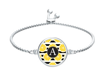 Lemon Stripes Slide Bracelet