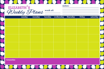 Weekly Jumbo Planner Pad-Orchid Petals