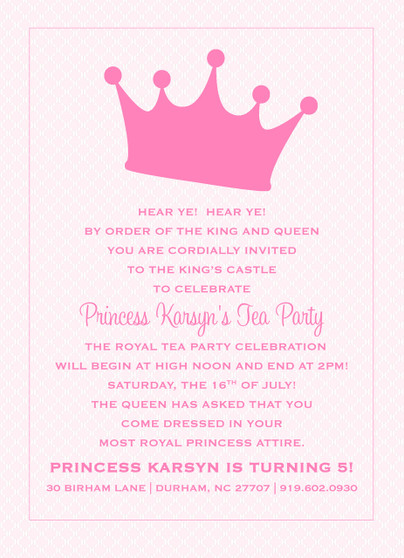 Invitation-Princess Tiara