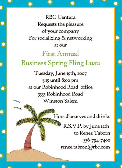 Invitation-Luau Invite