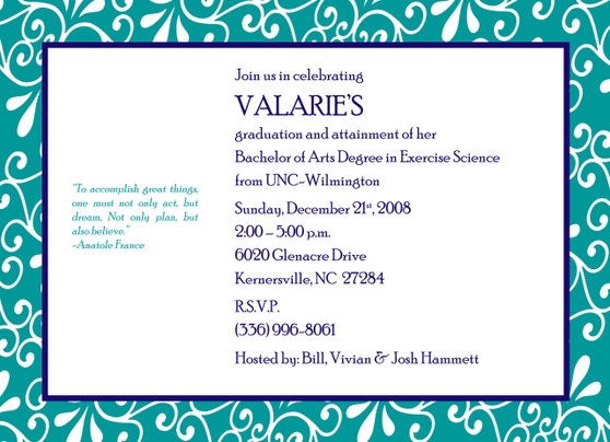 Invitation-Turquoise Damask