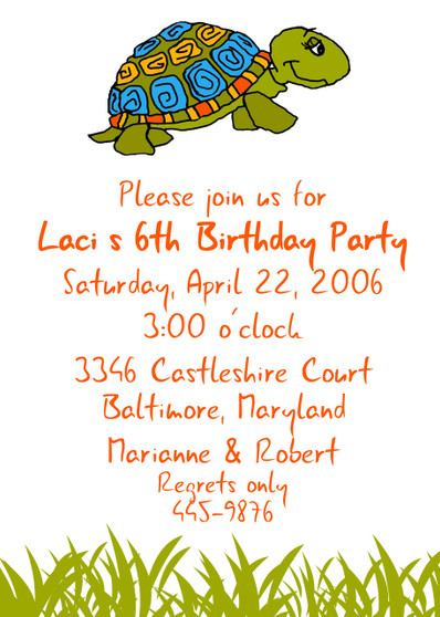 Invitation-Laci Turtle