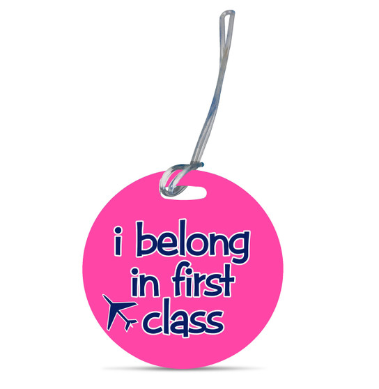 Round Luggage Tag-First Class