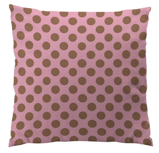 Pillows- Pink and Soft Gold Polka Dot