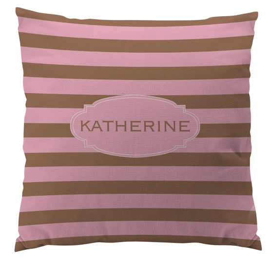 Pillows- Pink and Soft Gold Stripes
