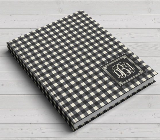 Custom Journal-Black Gingham