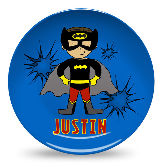 Microwave Safe Dinnerware Plate-Super Hero Boy