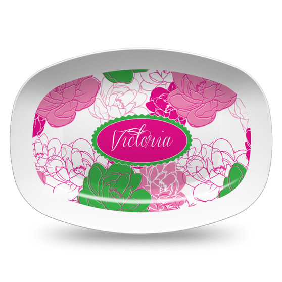 Microwavable Platter- Sorority Rose ACO