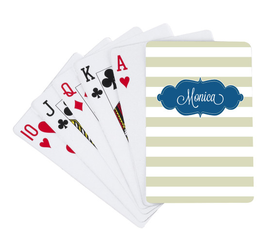 Playing Cards -Khaki Stripes