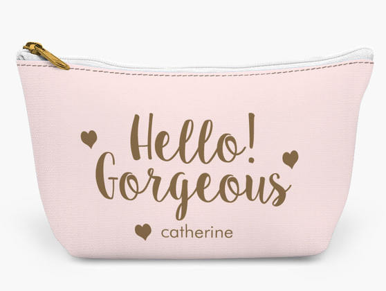 Accessory Zip T-Tote- Hello Gorgeous Pink