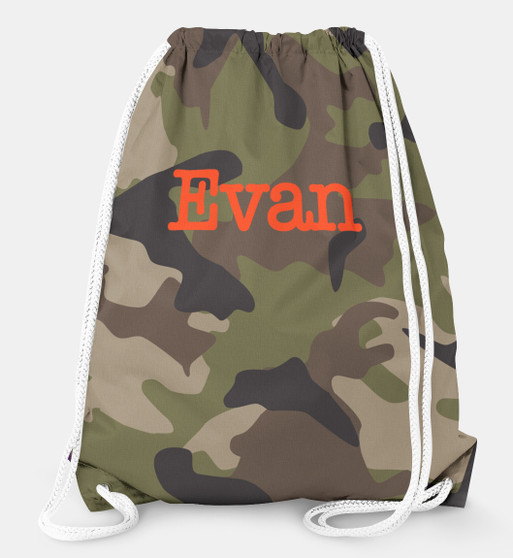 Drawstring Backpack-Camo