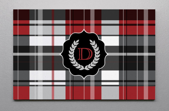 Canvas Wall Art-Red Plaid