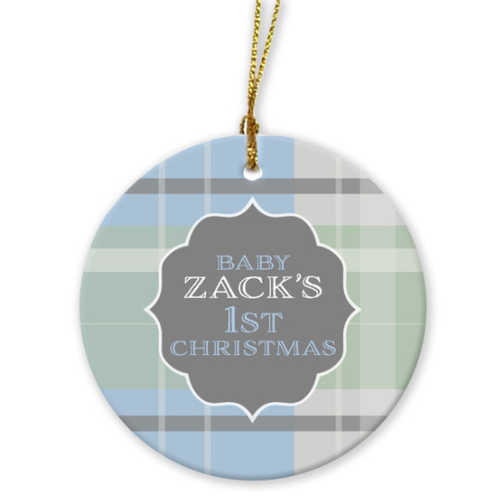 Ornaments - Baby's First Christmas - Blue