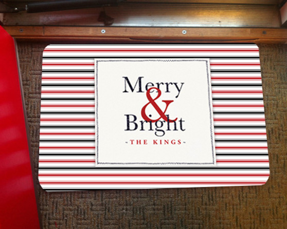 Doormat - Merry & Bright Red and Black