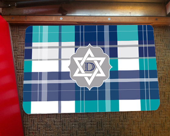 Doormat - Hanukkah Plaid