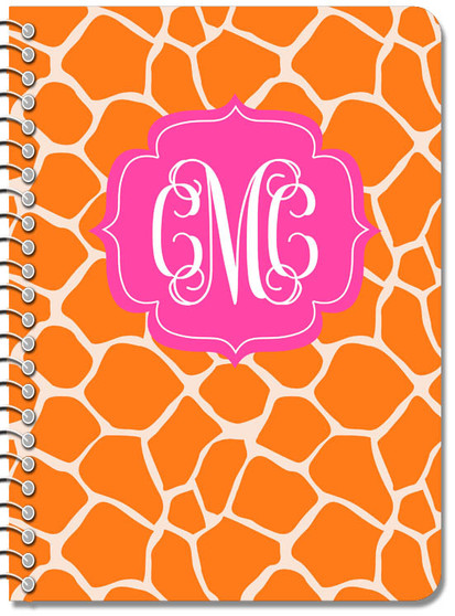 Composition Notebook-Orange  Pink Giraffe