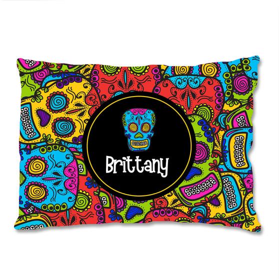 PILLOWCASE- Comic Skulls