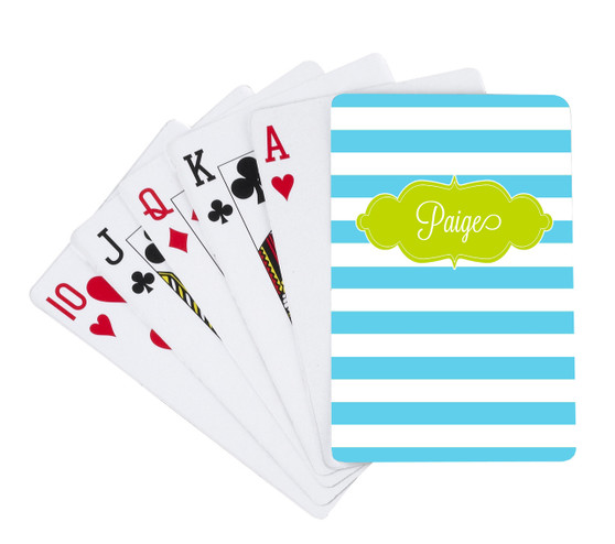 Playing Cards -Blue Lagoon Stripes