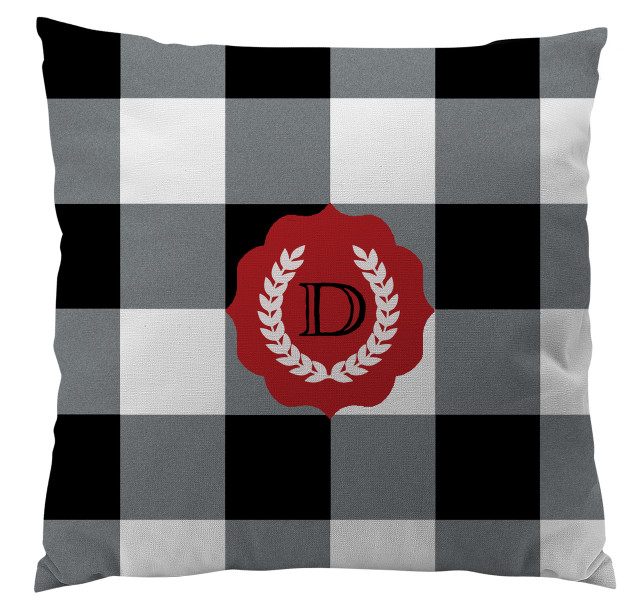 Pillows Buffalo Plaid Black and White Lavender Belle Design