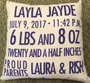 Pillow-Birth Announcement II