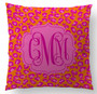 Pillow-Orange Nantucket Leopard