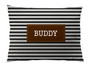 Dog Bed-Black and Ivory Stripes