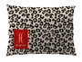 Dog Bed-Black and Khaki Mini Leopard