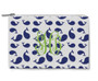 Accessory Zip Pouch- Multi Whales Reversed