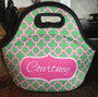 Lunch Tote- Pink and Green Clover