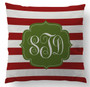 Pillow-Holiday Cranberry Stripe