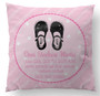 Pillow-Birth Announcement Mary Janes