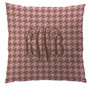 Pillows- Pink and Soft Gold Houndstooth