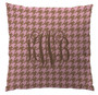 Pillows- Pink and Soft Gold Houndstooth