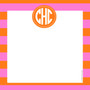 Scribble Square-Pink and Orange Rugby