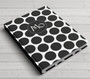 Custom Journal-Black Polka Dot