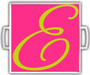 Cocktail Tray - Any Letter Brights Hot Pink