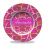 Microwave Safe Dinnerware Plate-Pink Painted Turtle