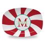 Microwavable Platter - Peppermint Red