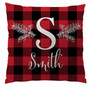 Pillows - Initial Red Plaid