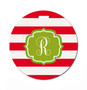 Round Luggage Tag-Holiday Stripes